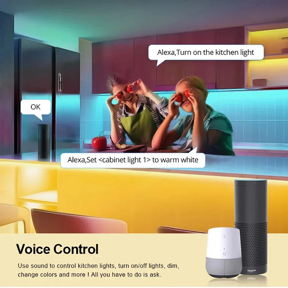 Imagem -03 - Tuya-controlador de Led Inteligente Wi-fi Alexa Google Home Controle de Voz Rgb Rgbw Cct Controle App Smart Life dc 5v24v