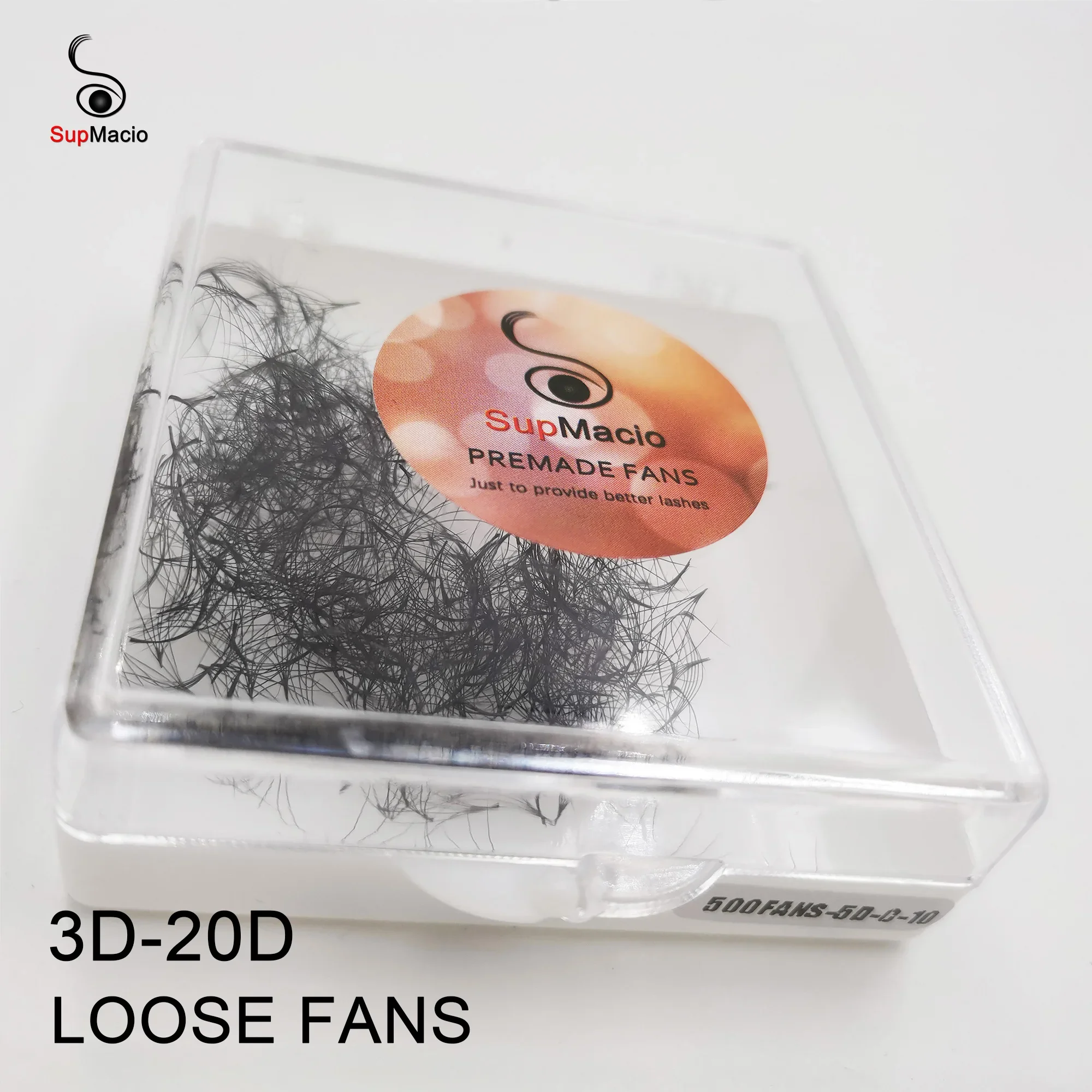 SupMacio Premade Volume Fans Pointy Base Promade Volume Fans Lashes Loose Fans 500Fans Sharp Thin Base Eyelash Extensions Makeup