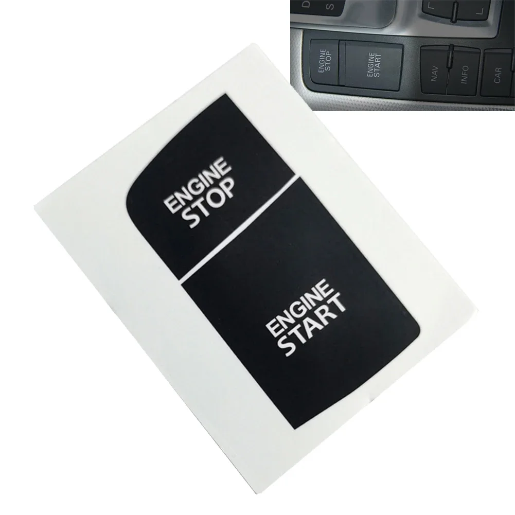 Riparazione pulsanti Decalcomania Riparazione interruttore di accensione Riparazione interni auto Lettering bianco Sovrapposizione nera Adesione fissa Vinile di alta qualità