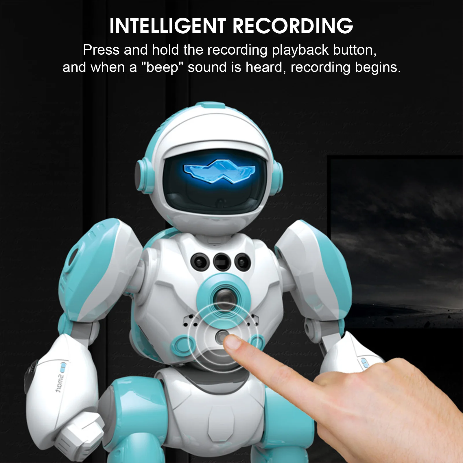 Remote Control Robot Toys Rechargeable Voice Control Smart Robot Early Learning Toys for Birthday Christmas Children's Day Gifts