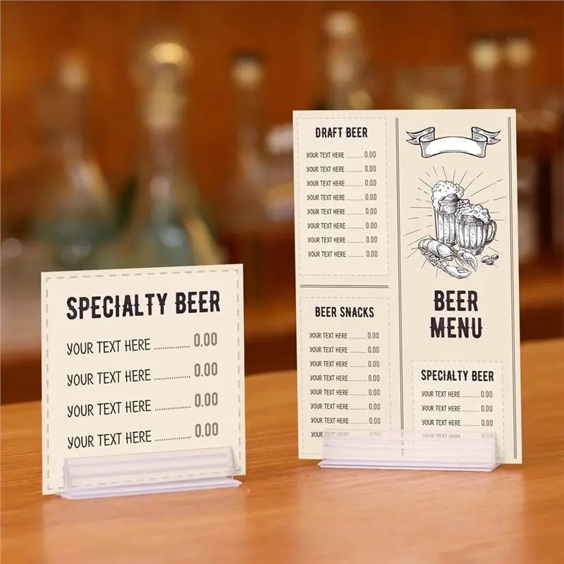 Stylish-For Retail Wall Display 50 Pack Plastic Gripper Sign Holder With Adhesive, Removable Adhesive Base