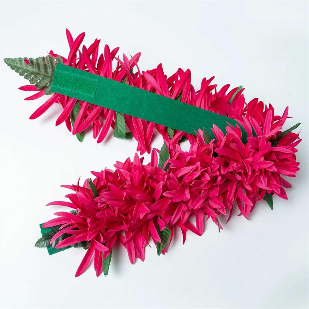 NEW Hawaiian Artificial Silk Spider Lily Flower Haku Headband Floral Garland for Party Hula Dance Festival