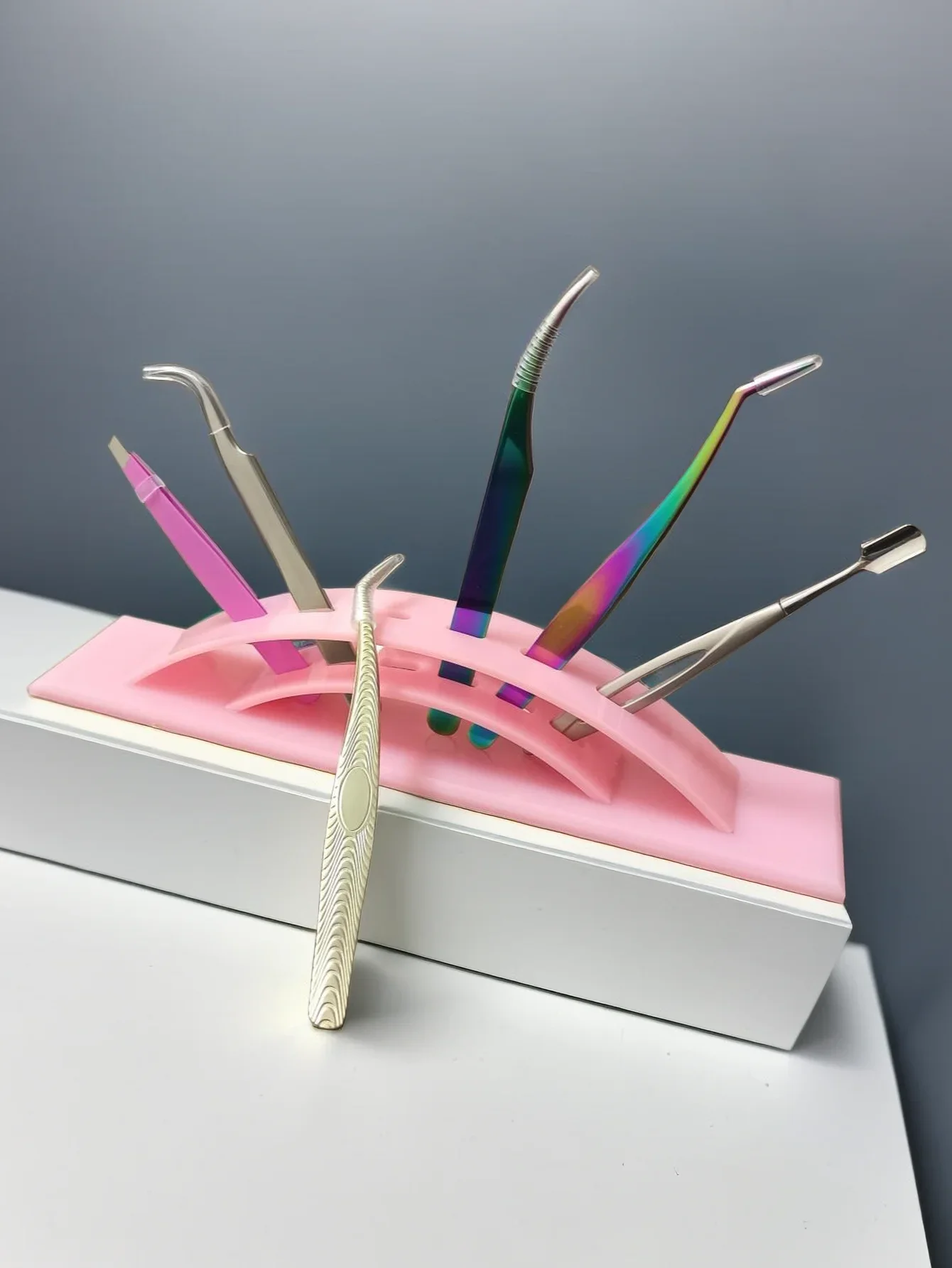 1pcs Eyelash Tweezers Storage Rack,Tweezer Holder Stand, Organizer Holder Stand Nail Tattoo Beauty Tools Shelf  lash supplies