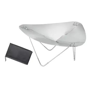 화덕 휴대용 분리형 모닥불, 목재 연소 벽난로, 캠핑 벽난로 랙 그릴, 요리 마당 파티오 야외 하이킹용