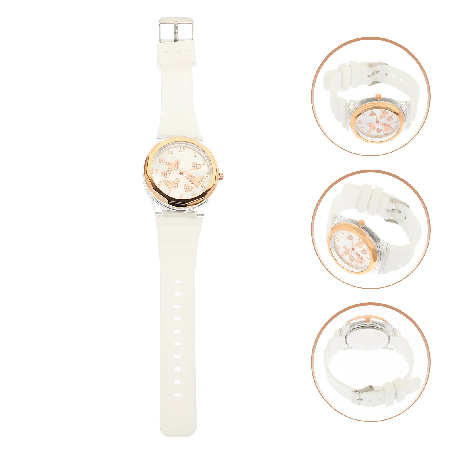 

Women Watch Butterflies Design Silicone Band Fashion Wristwatch Durable Comfortable for Ladies Girls Women Watch