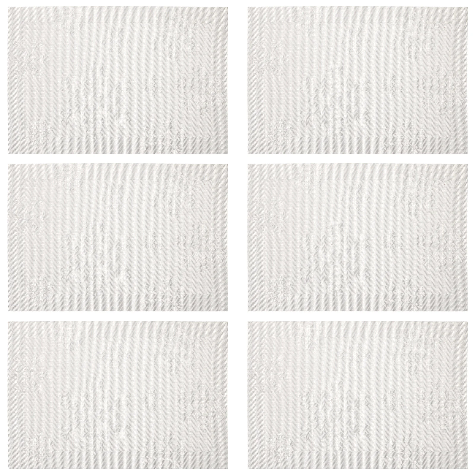 

6Pcs Christmas Tabletop Mats Exquisite Fashionable Lattice Design Decorative Placemats Silver Party Supplies Place Mats