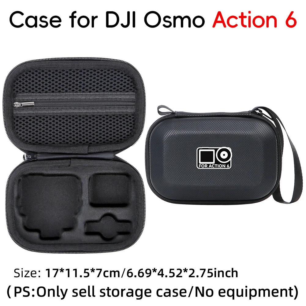 Custodia con struttura di rivestimento integrata per custodia in PU DJI ACTION 6