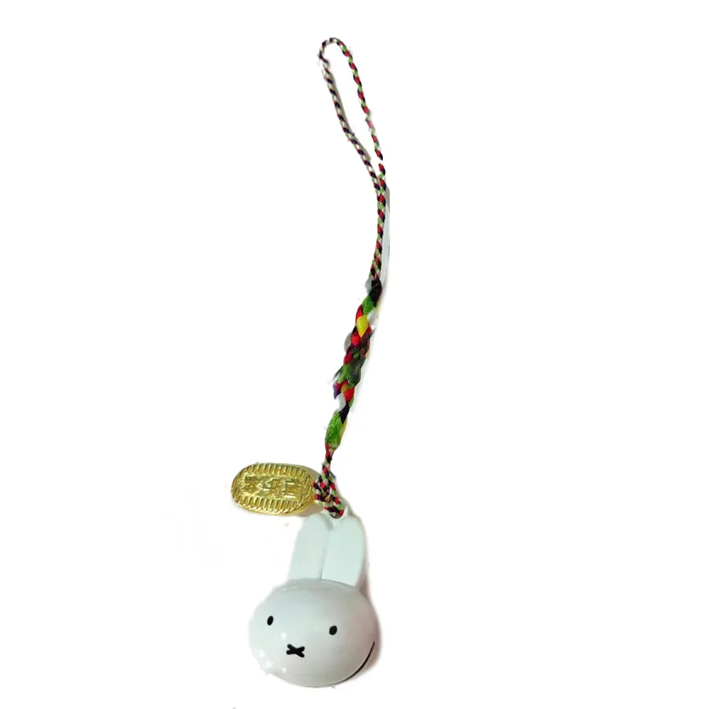 Neuer Kawaii Miffy Kleiner Glockenanhänger Cartoon-Kaninchen Japanischer Stil Geflochtenes Seil Schlüsselanhänger Taschenaccessoire Beste-Freundin-Geschenk Festival-Geschenk – Detail 13