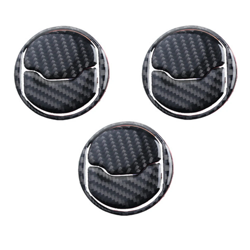 حماية السيارة من ألياف الكربون غطاء فتحة التهوية غطاء منفذ فتحة التهوية يمنع الخدوش ديكور فريد من نوعه طلاء إيبوكسي