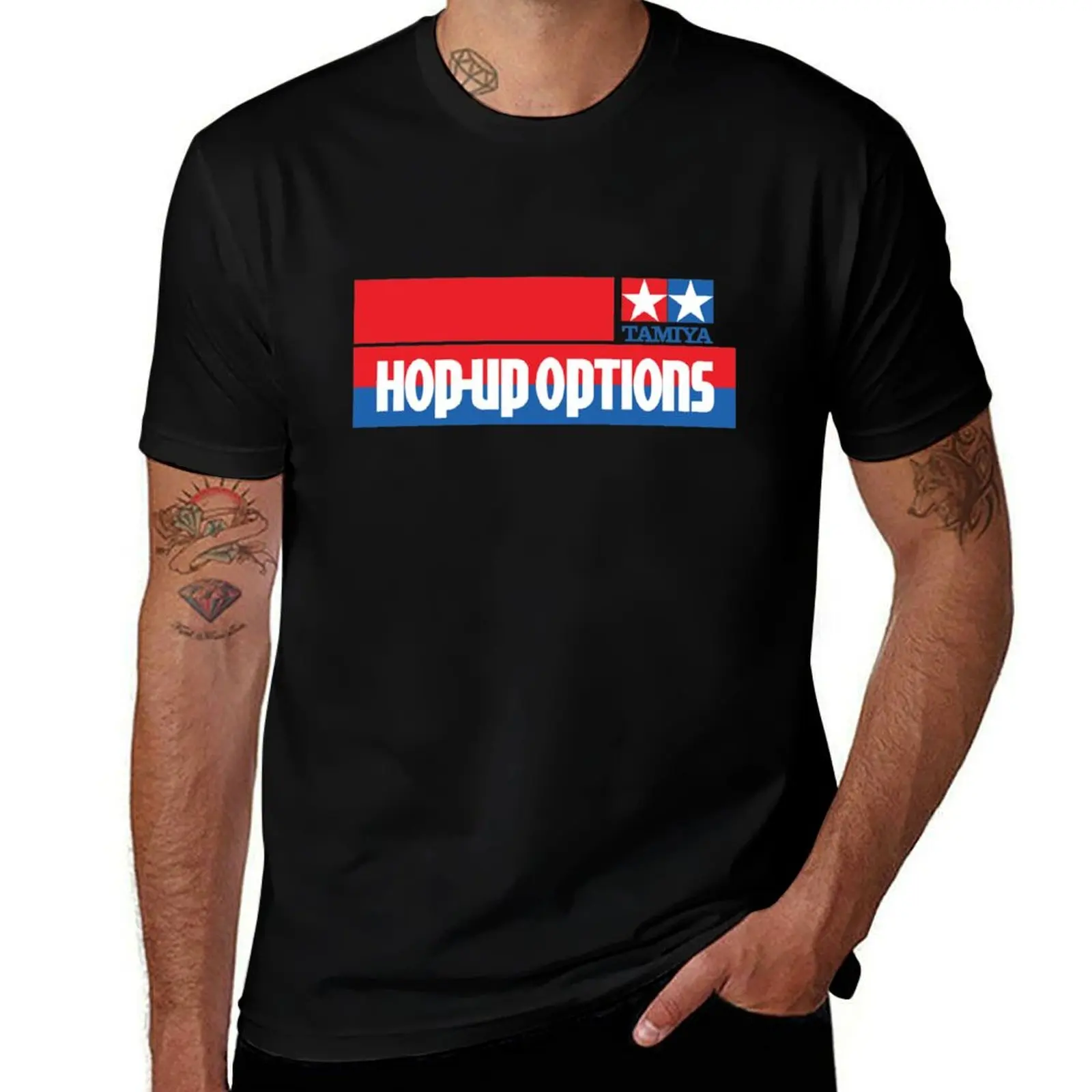 

Tamiya Hop-Up Options Full Logo T-Shirt blue archive plain graphic tee shirt mens t shirt