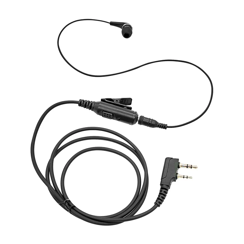 Accessoires de talkie-walkie intra-auriculaires, câble détachable, micro PTT à 2 broches, câble détachable pour Kenwood Baofeng, radio 2 voies, déconnectable