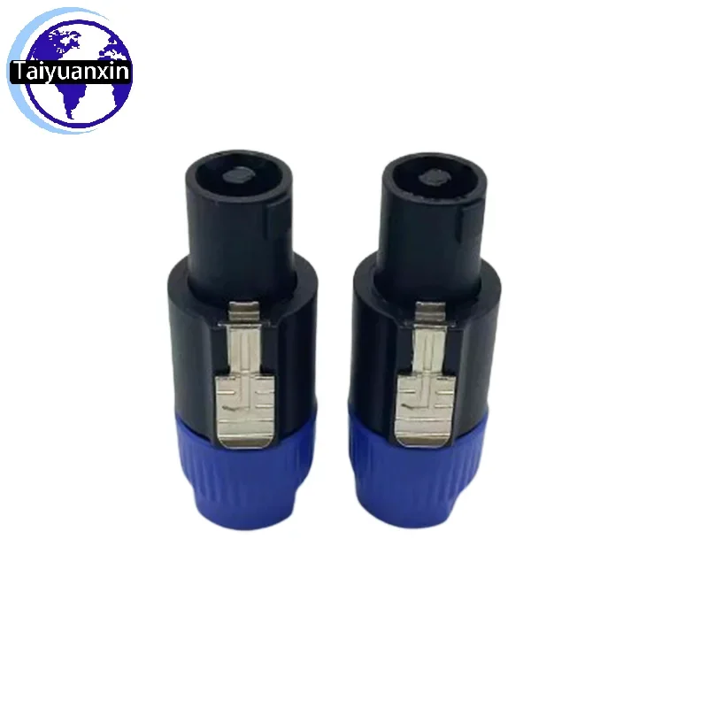 10pcs Four-Core PowerCon Male Connector + Chassis Socket, Lockable Cable for LED Screen Stage Lighting, 4-Pin Audio Adapter 3