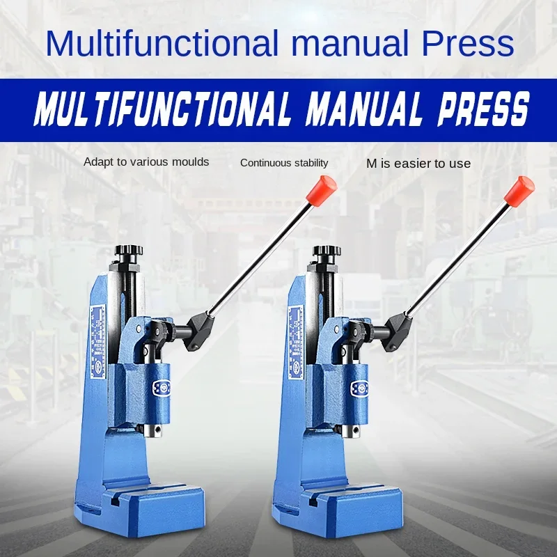 J03-0.4A Small Manual Press Desktop Manual Punching Machine Axis Press Hand Wrench Beer Machine Punching and Stamping Machine