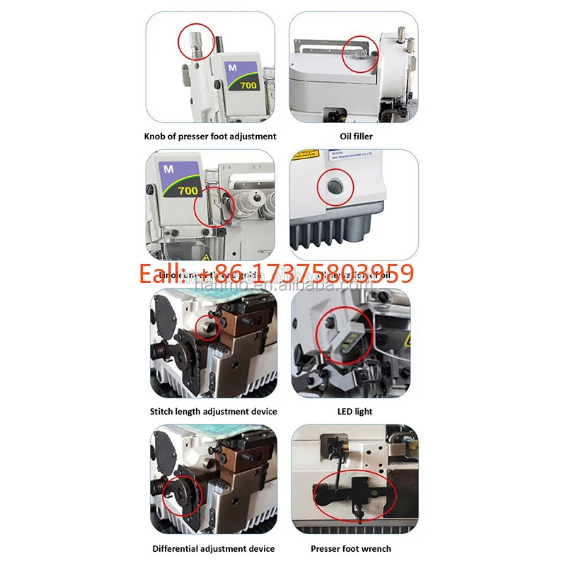 MC 700-5D 5 Thread Direct Drive Super High-Speed Overlock Sewing Machine