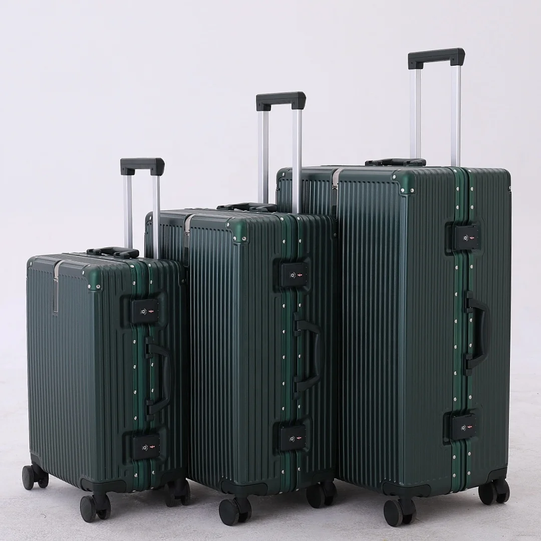 luggage travel set Manufacturers Custom Aluminium 100%pc Hardshell Travel Trolley Carry On Suitcase Luggage With Wheels