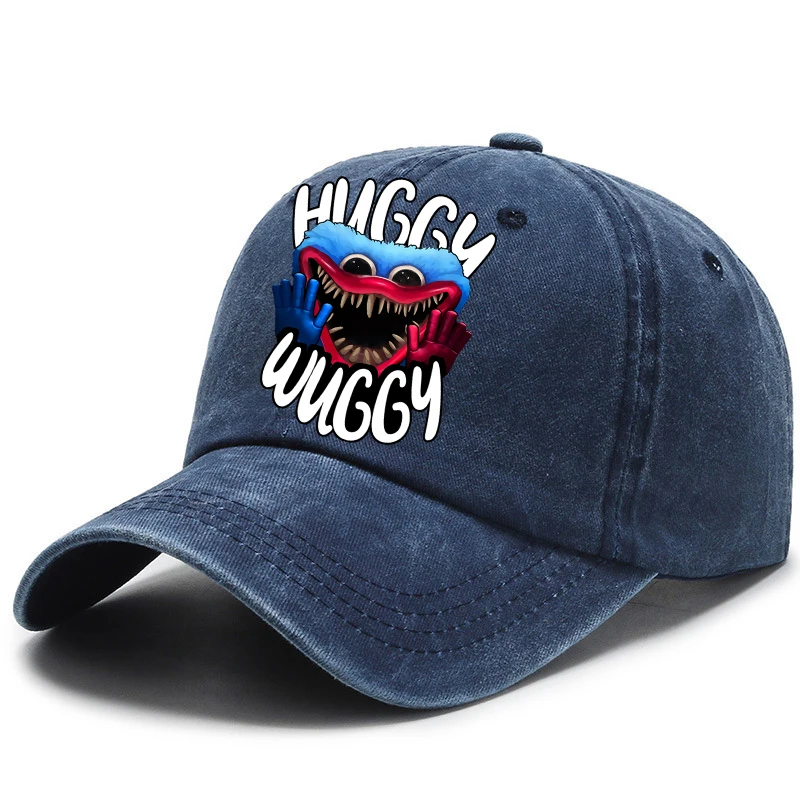 Baseball Cap Game P&Poppys-Playtimes Men Women Kawaii Huggy Wuggy Sun Hat Outdoor Sports Sunbonnet Adult Retro Headgear Gift New