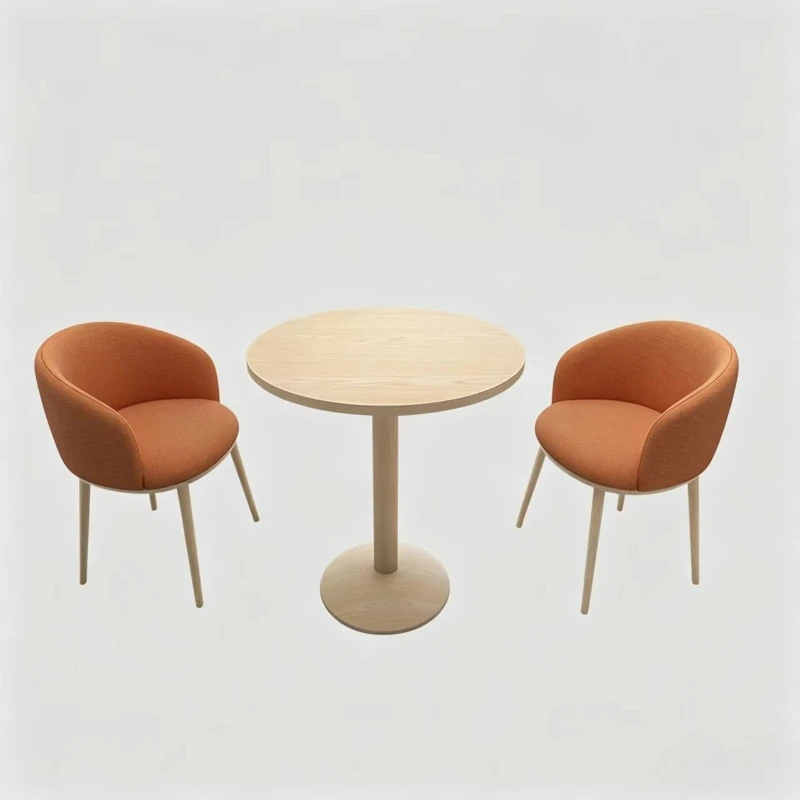 Reception table and chair round table combination light luxury table and chair simple modern Taiwanese negotiation and