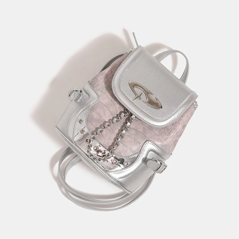 

Women Backpack Millennium Girl Crocodile Pattern Small Backpack Commuter Hand-Carrying Bags For Women