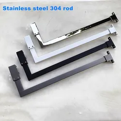 304 stainless steel shower room glass partition metal frame with fixed anti swing rod and anti shake support rod(SJ-3075L)