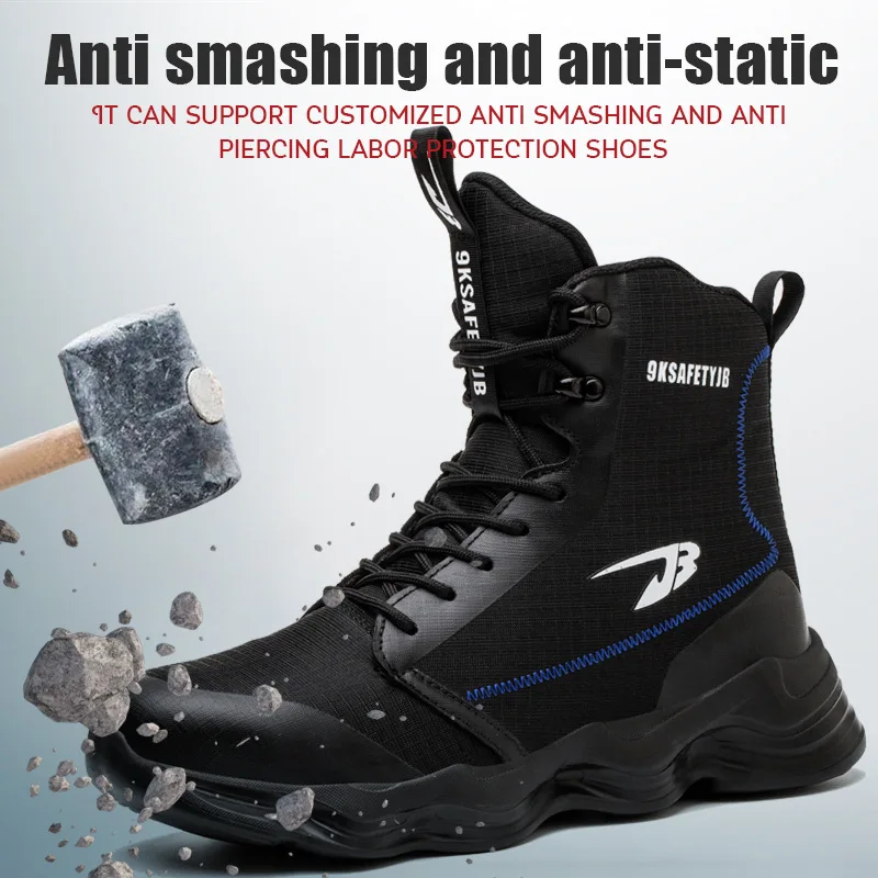 Men's sports shoes, steel toe protection shoes, work shoes, anti smashing and anti piercing safety shoes