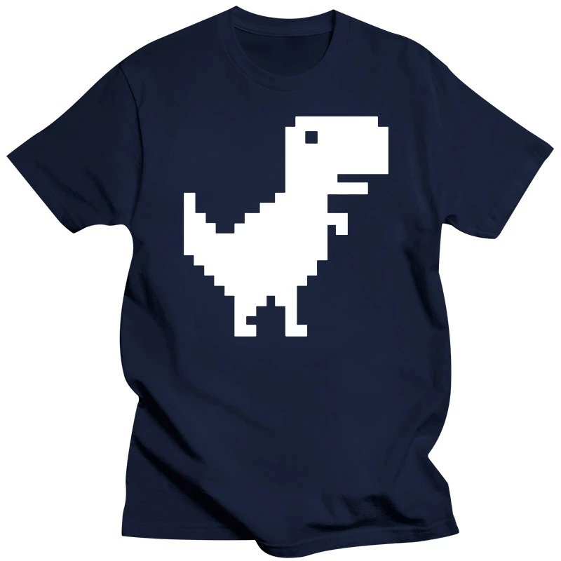 100% Cotton Unisex T Shirt Chrome Dinosaur Dino Coder Developer Programmer Silhouette Artwork Gift Tee