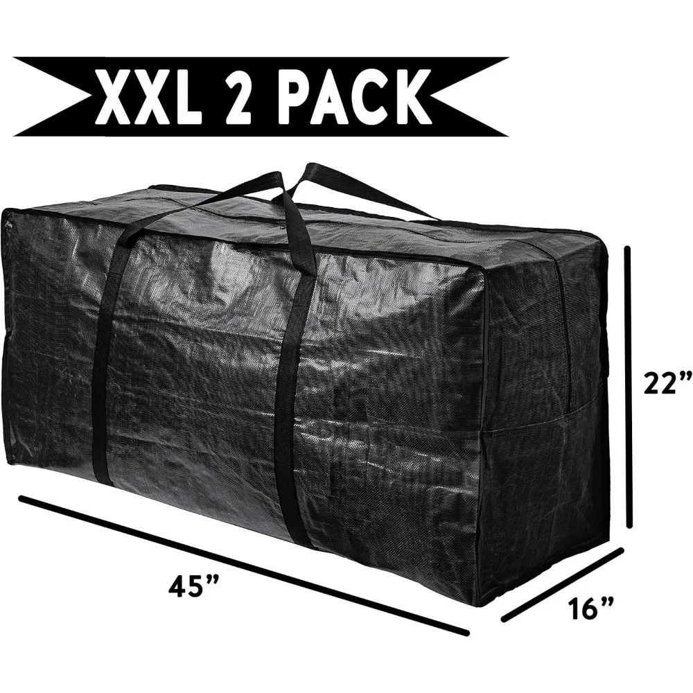 Extra Large Heavy-Duty Storage Bags - 68.5 Gallon XXL Jumbo Reusable Moving Totes with Strong Handles