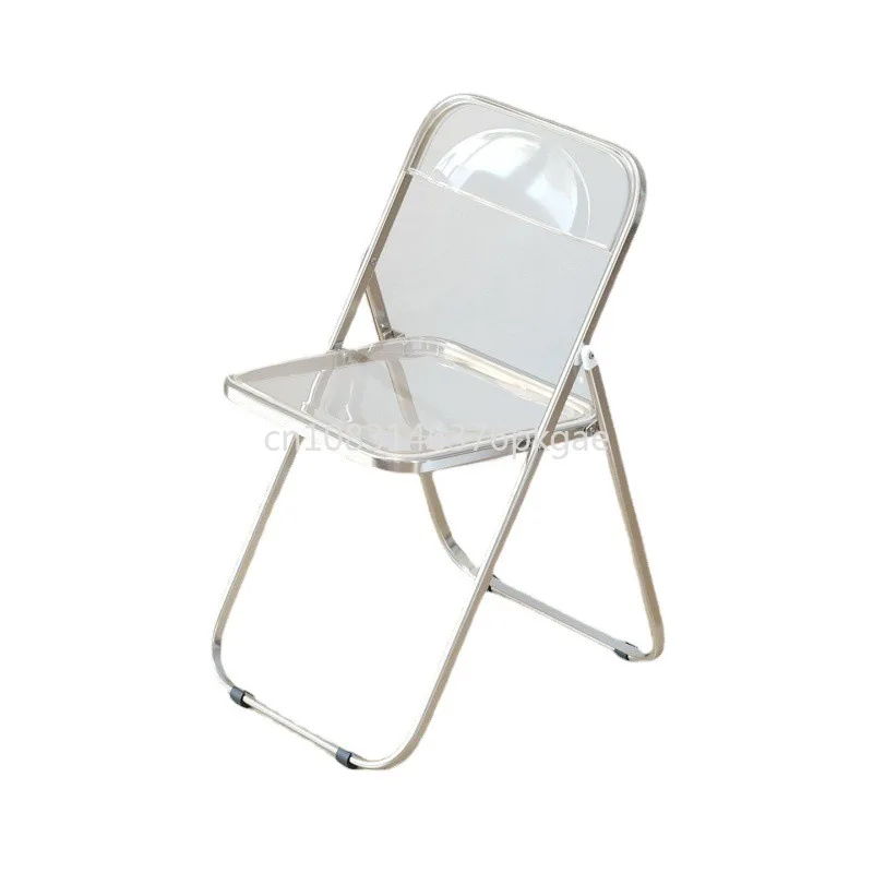 Transparent Chair Acrylic Folding Dressing Internet Celebrity Clothing Store Photo Simple Home Ins Dining Chair Furniture