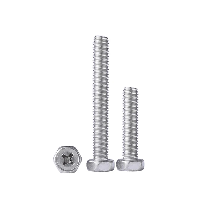 GooBetter 2~30Pcs Phillips External Hex Screws M3 M4 M5 M6 M8 304 Stainless Steel Deck Building or Joining Lumber Machine Screws image 3