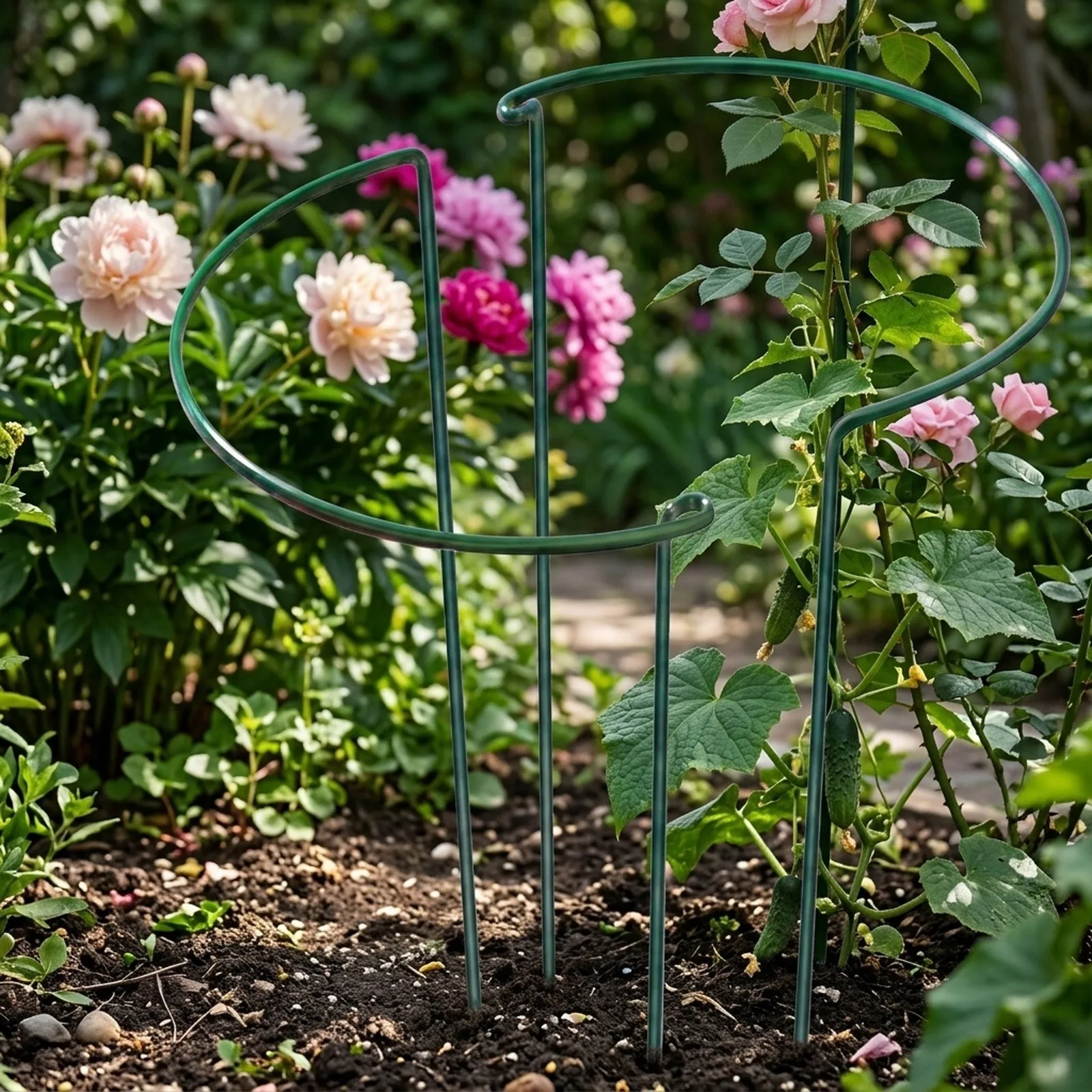 Sturdy Metal Plant Supports Stakes For Garden Keep Flowers And Vegetables Plant Climbing Supports Frame Iron Garden Fixed Poles