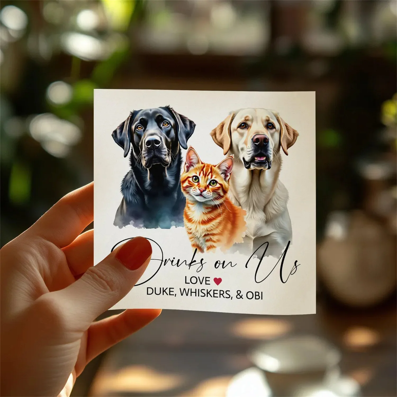 50 قطعة مناديل كوكتيل مخصصة للحيوانات الأليفة ، مناديل زفاف مخصصة للكلاب ، منديل صورة مخصص للحيوانات الأليفة ، ديكور زفاف لمحبي الحيوانات ، Co