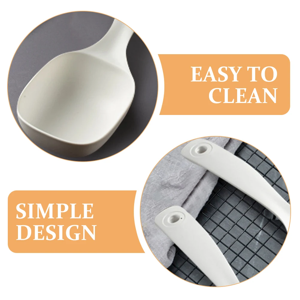 

4pcs Soup Ladle Long Handle Bpa Free Pp Kitchen Tool For Rice Porridge Soup Serving Asian Cooking Household Use