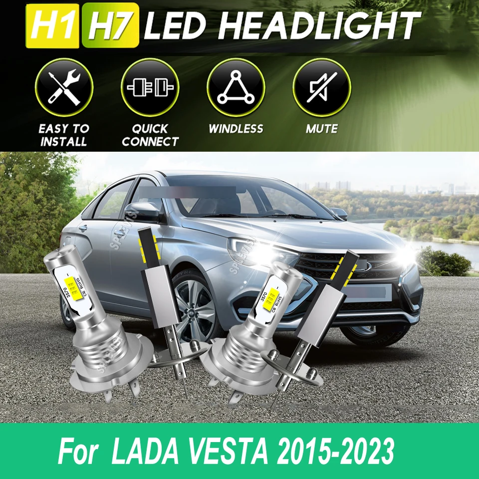 

H1 H7 Main Dipped Beam LED Headlight Bulb Excellent Heat Dissipation For LADA VESTA 2015 2016 2017 2018 2019 2020 2021 2022 2023