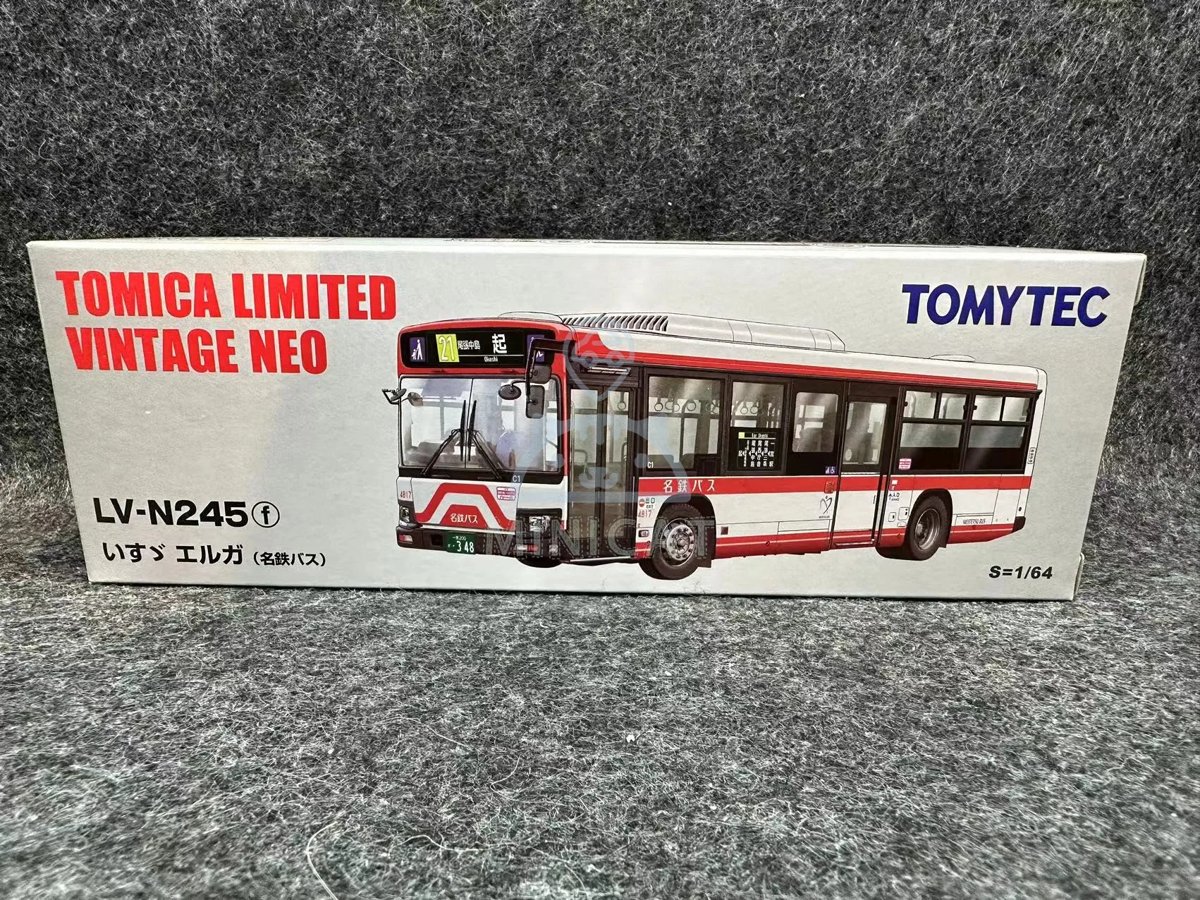 

2312 TOMYTEC 1:64 LV-N245f ISUZU ERGA Meitetsu Bus ollection die cast alloy car model decoration gift