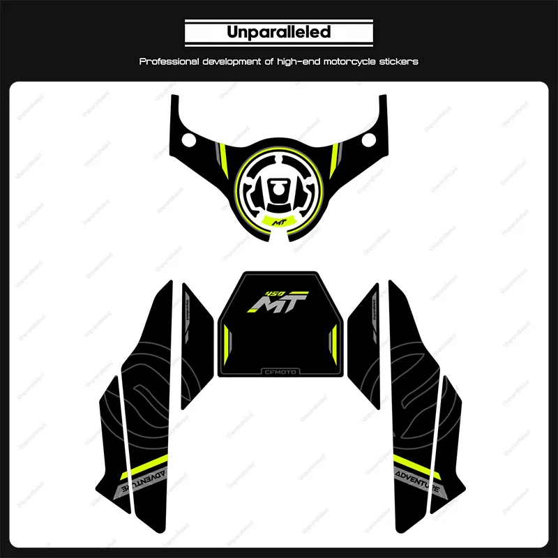 

For CFMOTO 450MT Motorcycle Fuel Tank Side Anti Slip Protection Pad Knee Grip Stickers Accessories