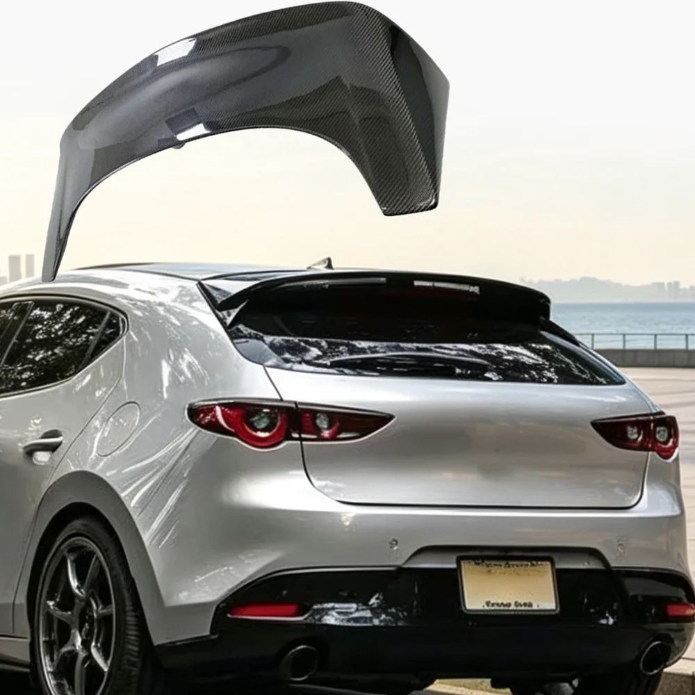 For2020 Mazda Axela original factory carbon fiber material top wing rear spoiler modification sports car decoration accessories