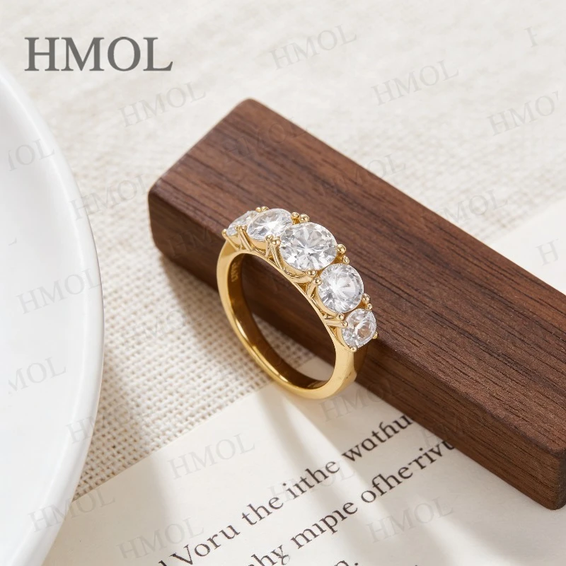 Minimalist Moissanite Ring 925 Sterling Silver D Color VVS1 Brilliant Cut Simple Daily Wear Wedding Engagement Band Fine Jewelry