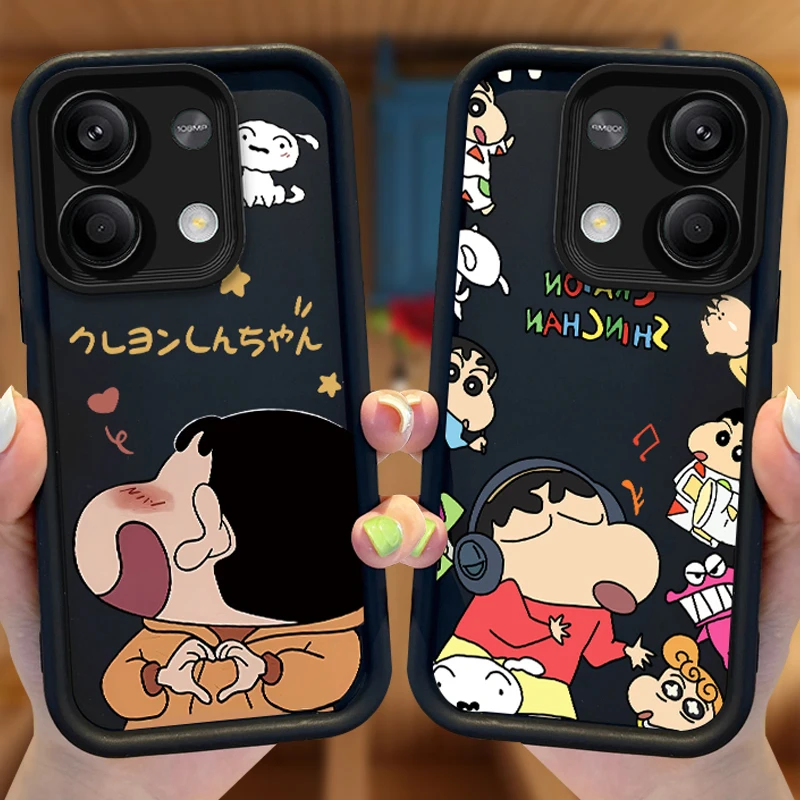 C-Crayon Shin-Chan Cartoon Phone Case For Redmi Note 13 12 Pro Plus 4G 5G Note 13 12 11 10 9 Pro 12C 10C 9C A2 A1 Silicone Cover