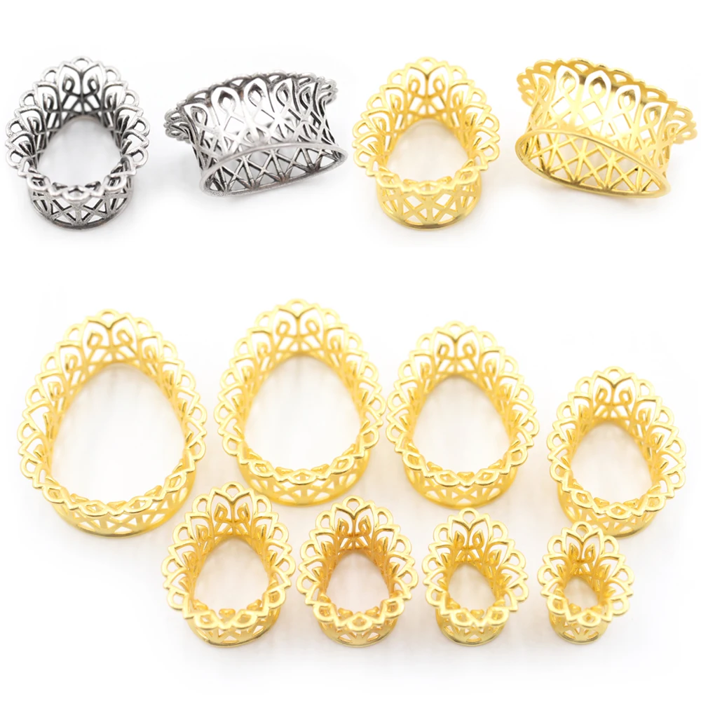 Alisouy 1 Stück 8-25mm Kupfer Hohle Wassertropfen-Ohrstöpsel Flesh Expander Stretchers Gauges Ohrringe Piercing Körperschmuck