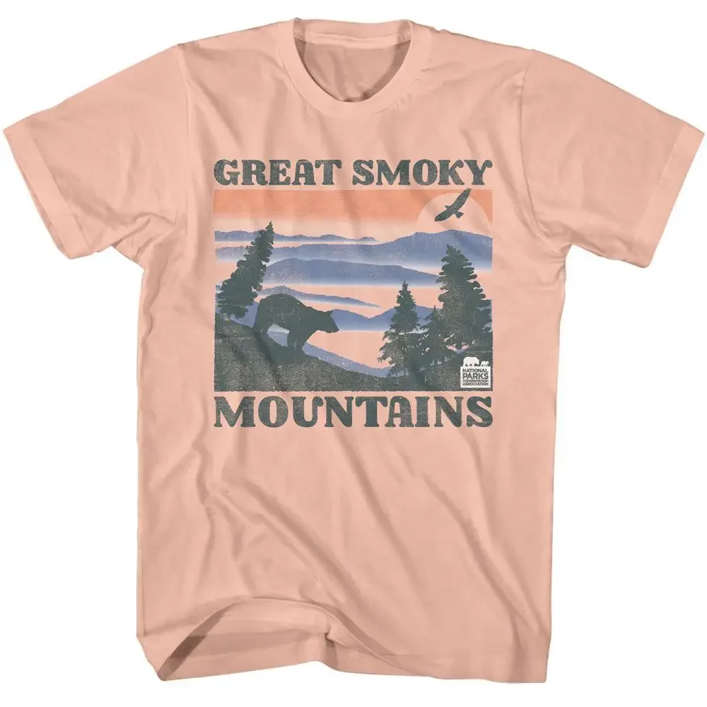 Great Smokey Mountains Bear And National Parks Brands T Shirt