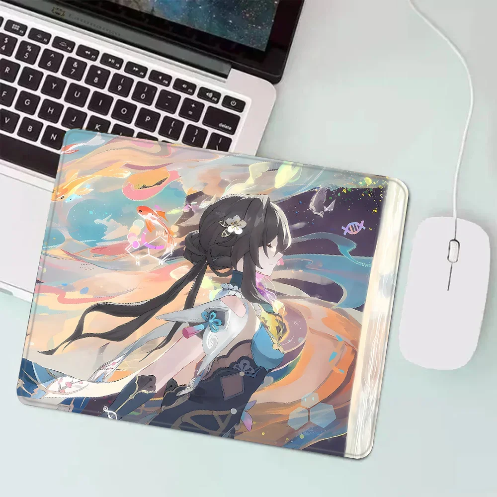 Ruan Mei Honkai Star Track Mouse Pad Non-slip and wear-resistant rubber base with stitched edge keyboard mat suitable for office