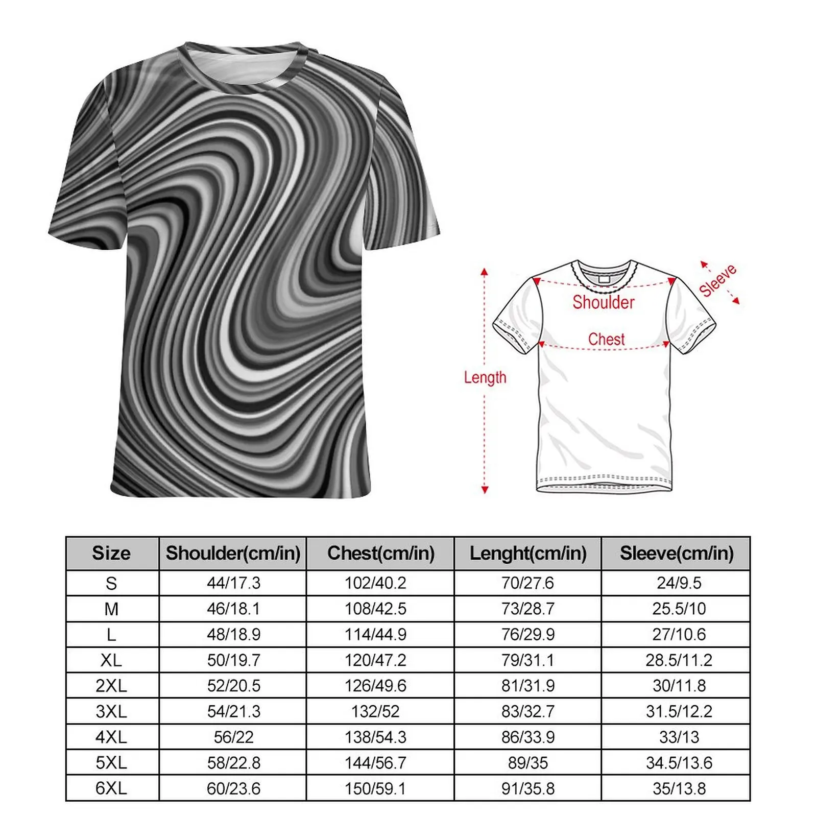 Oversize T Shirt Summer Black White Silver Grey Line T-Shirts Modern Geometric Casual O-Neck Tee Shirt Mens Hippie Custom Tees