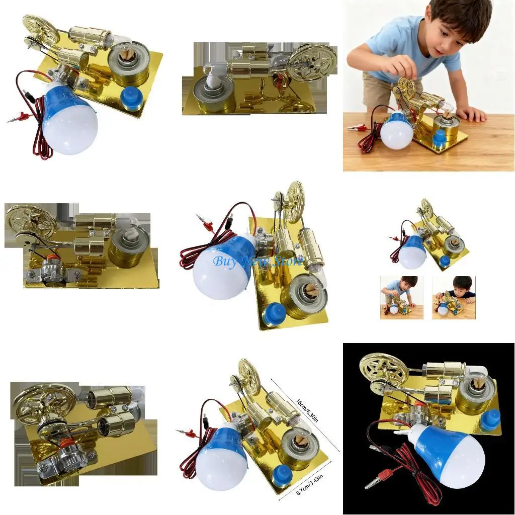 

20CE Stirling Steam Engine Generator Model Thermal Dynamics Conservation Demonstrator