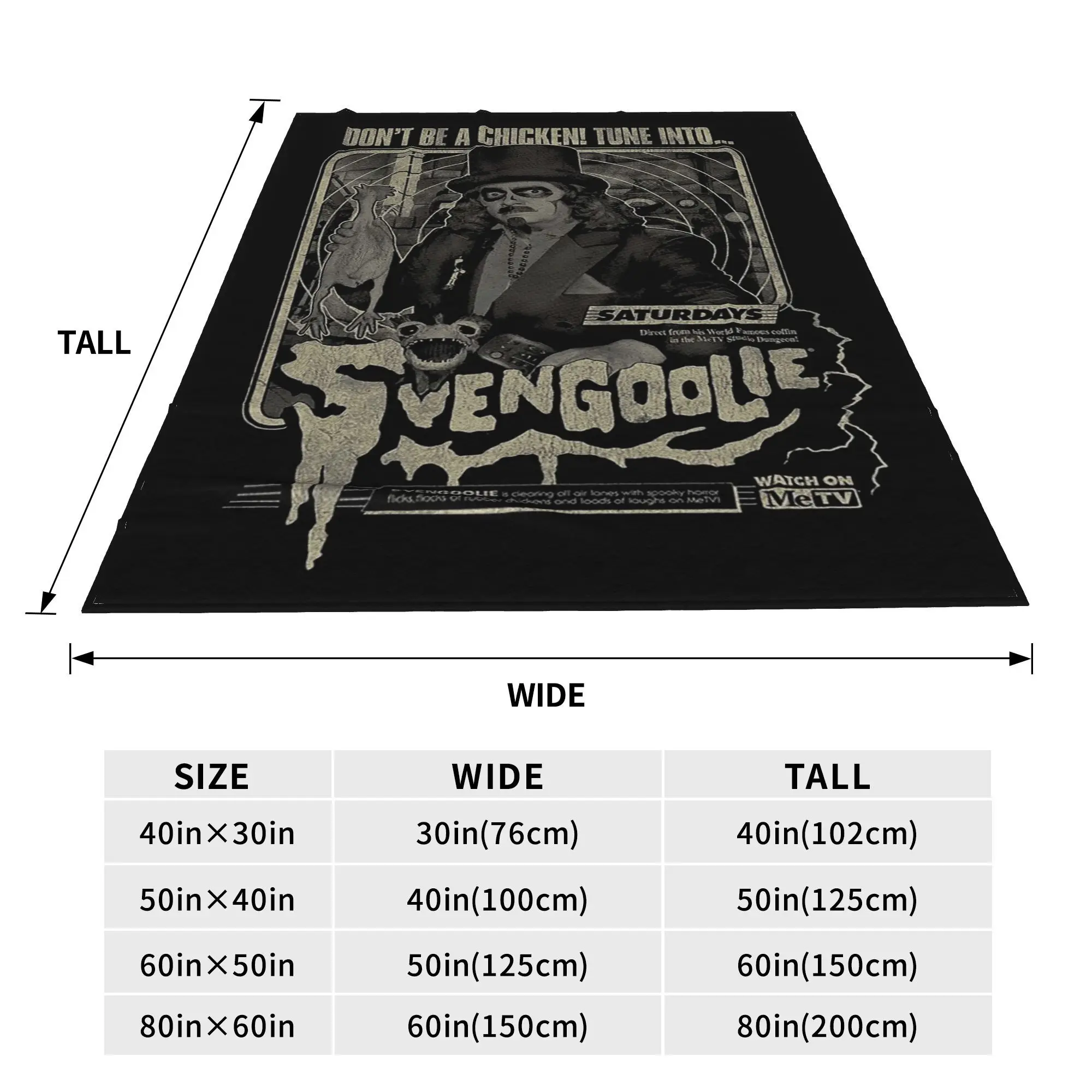 Dont Be A Chicken Svengoolie Blanket Soft Warm Flannel Throw Blanket Bedspread for Bed Living room Picnic Travel Home Couch