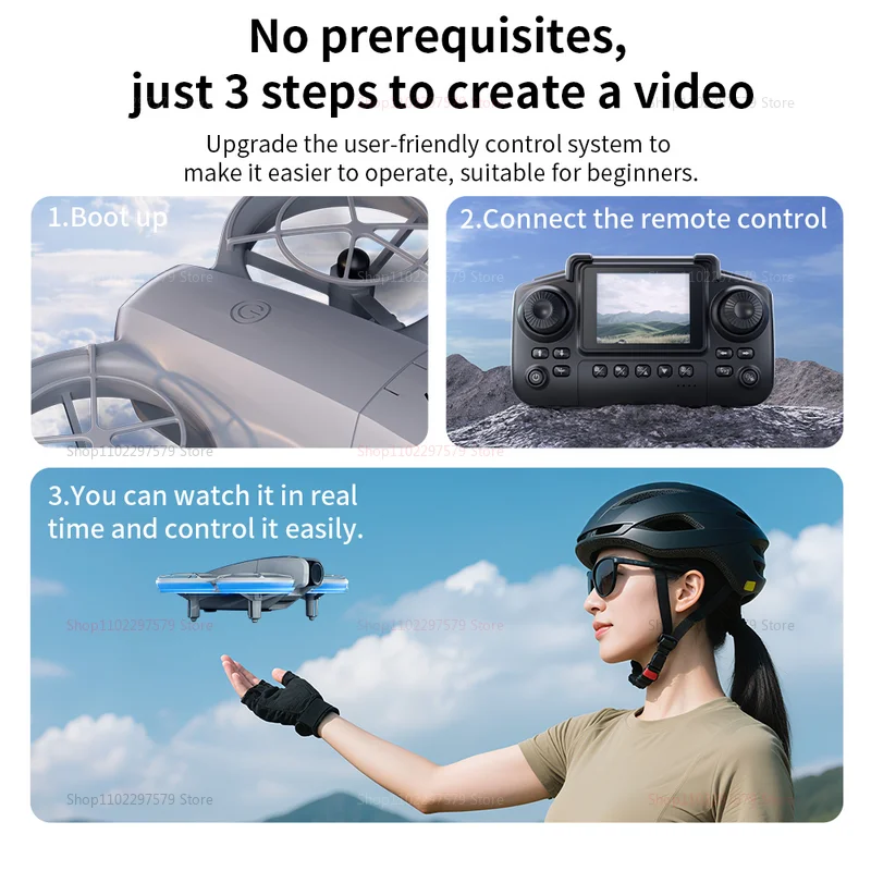 E69 Mini Drone telecomandato con doppia fotocamera professionale 8K HD 5G FPV RC aereo per evitare ostacoli elicottero giocattolo per adulti