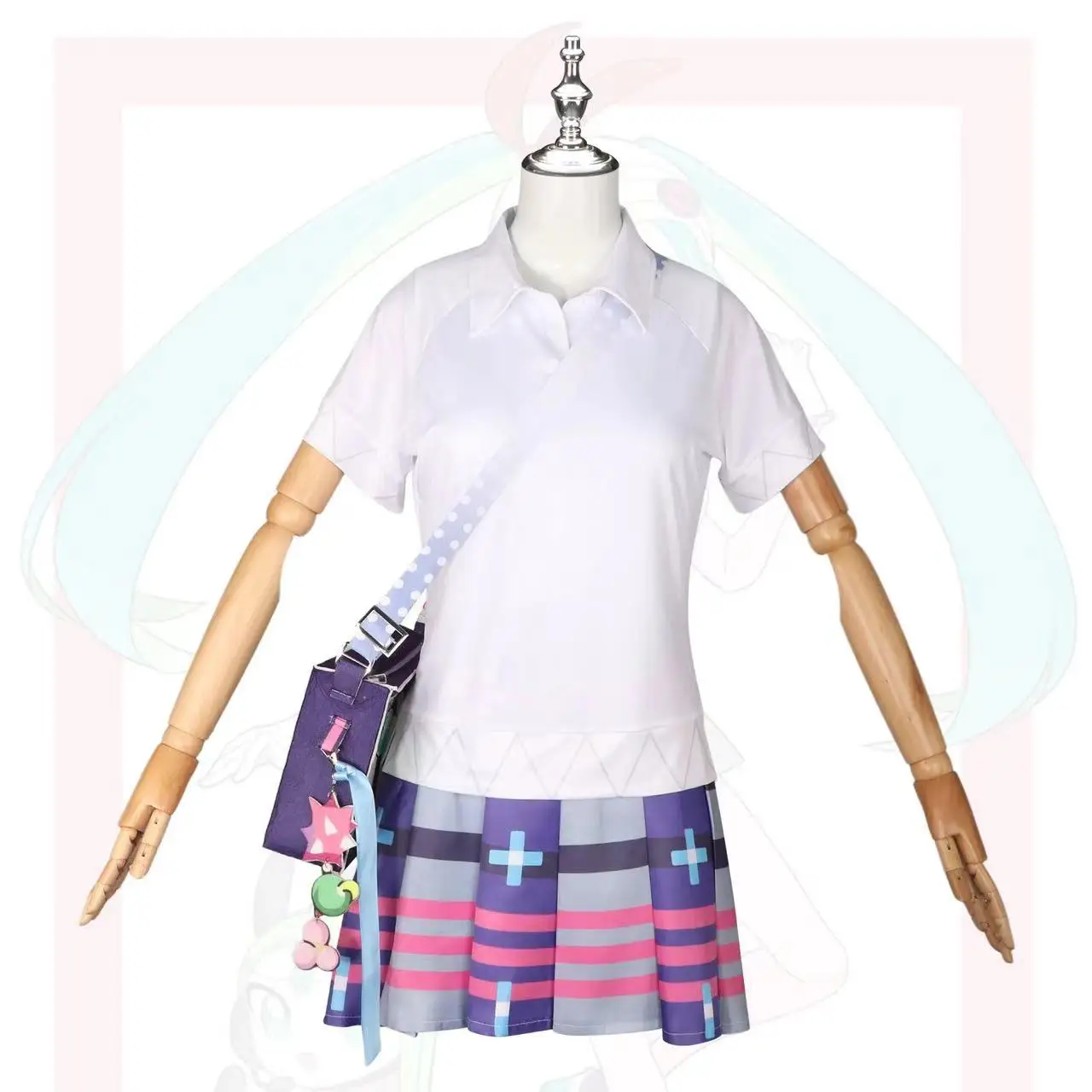 Cosplay Miku cosplay anime uniform short skirt girl youth bag style girl