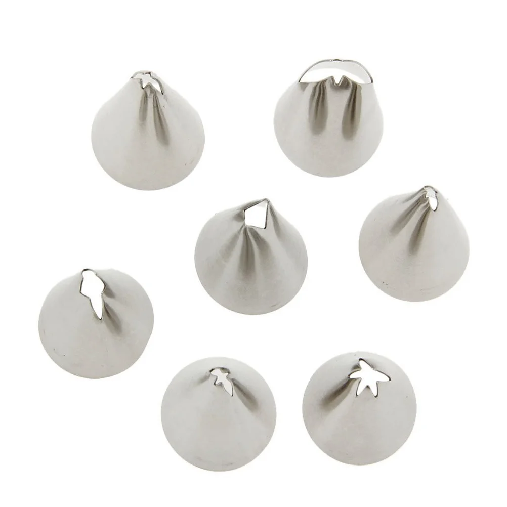 

7Pcs Ruffle Tips Set 304 Stainless Steel Eco-Friendly Easy to Clean Create Beautiful Ruffles Leaves Design Cake Cupcake
