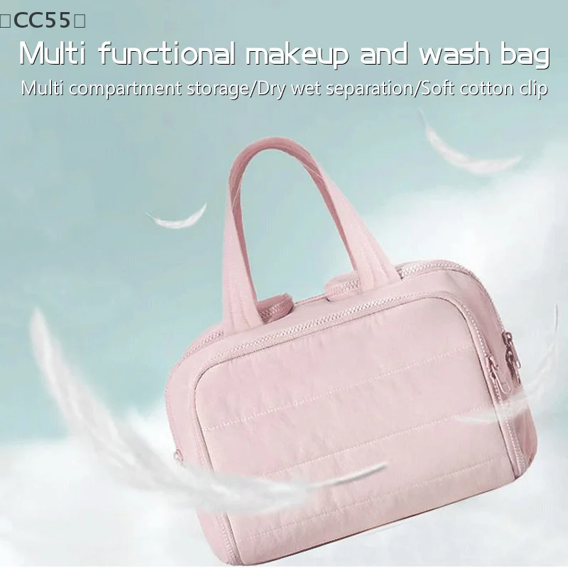 

변CC55 VissostaЛегкая дорожная сумка для туалетных принадлежностей Большой вместительный дорожный чехол для хранения Водонепроницаемая женская косметичка для хранения