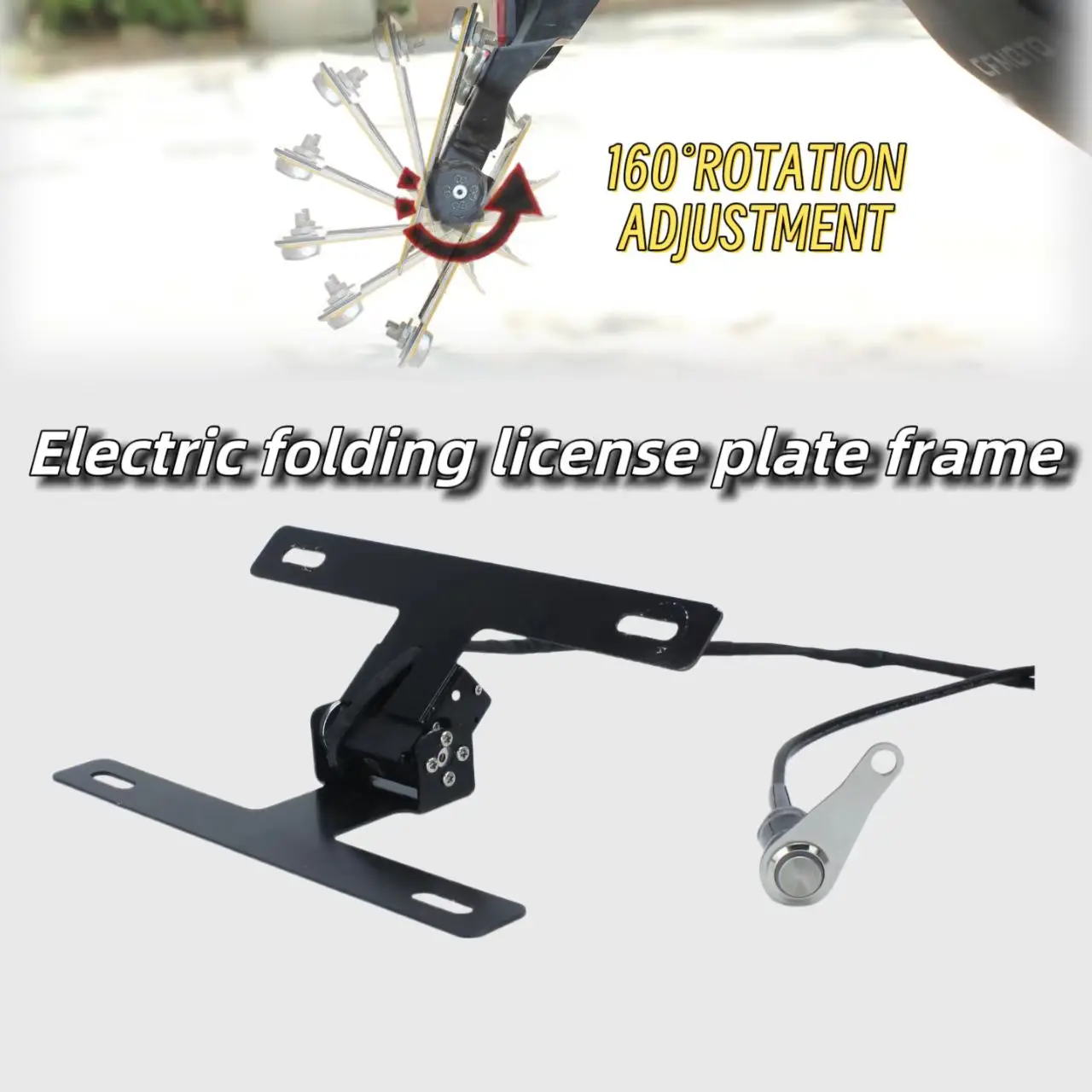 For BMW S1000R S1000RR modification foldable Tail Tidy license plate frame,Automatic flip license plate frame One-Button flip