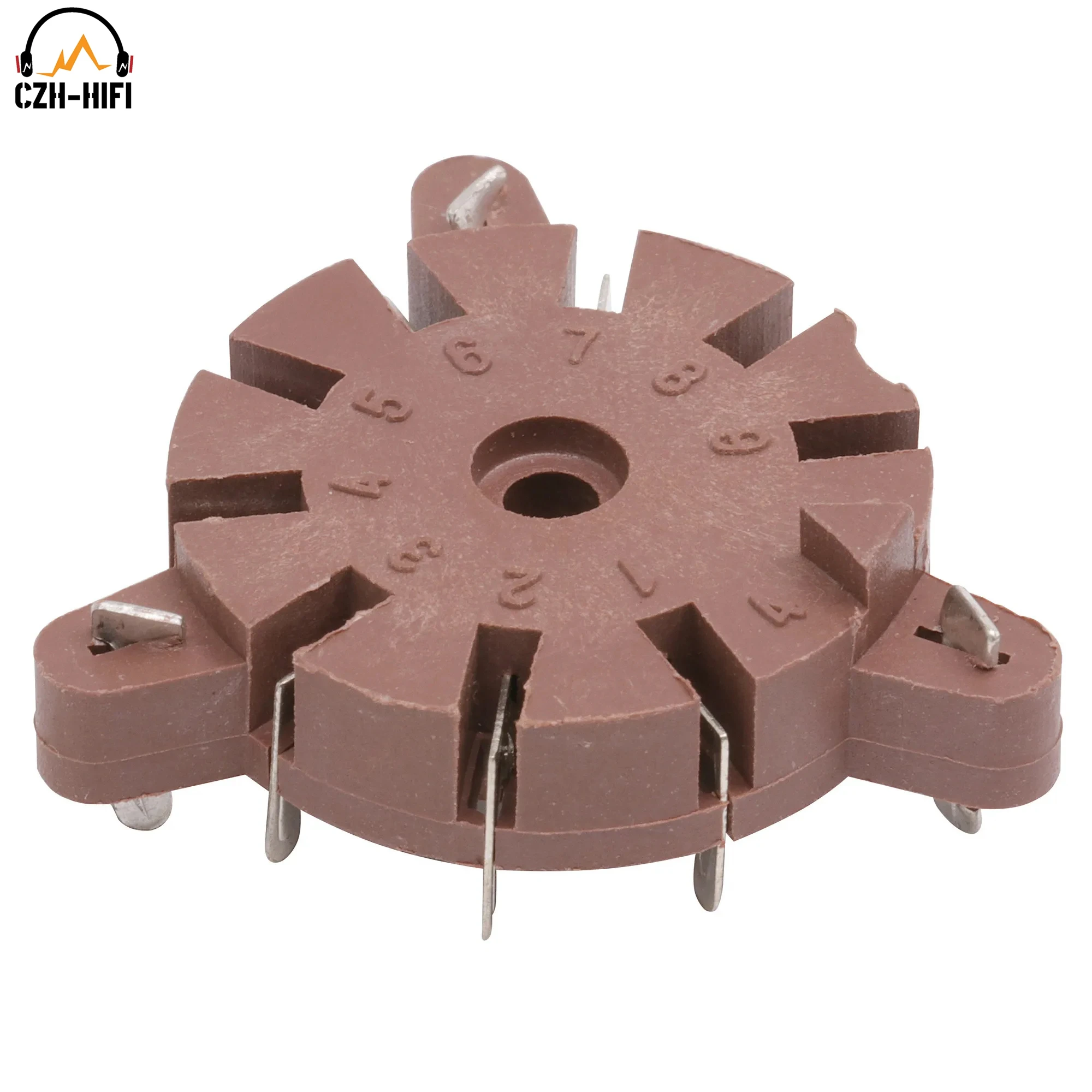 10 stücke Bakelit 9pin Rohr Buchse Ventil Für 12AX7 6DJ8 ECC83 ECC82 El84 5680 Chassis Montieren Verstärker DIY Kits – Detail 3