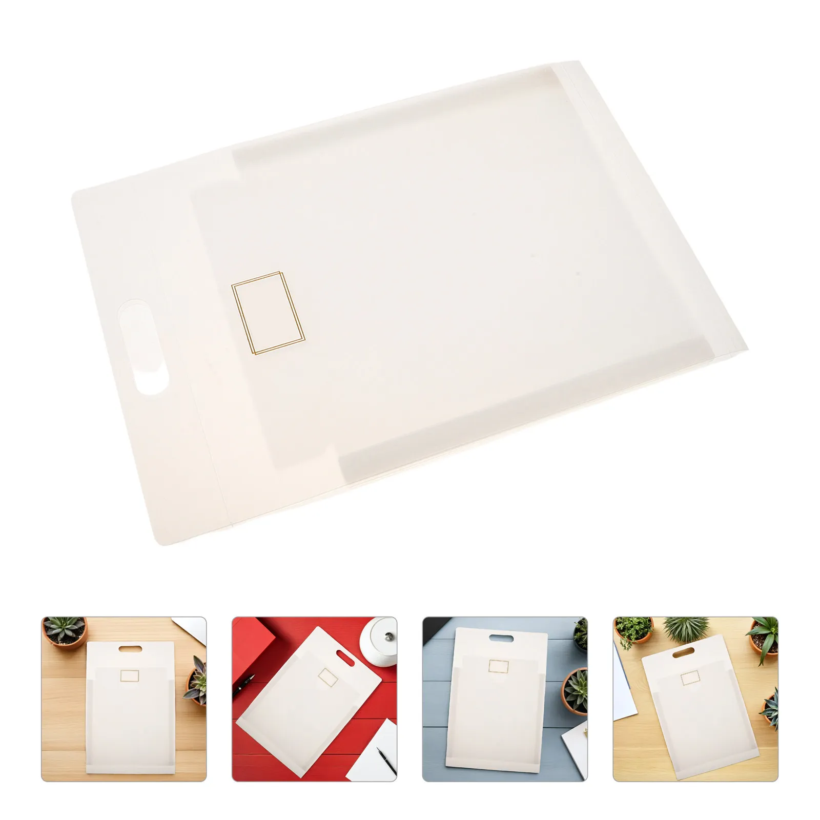 

4Pcs A4 Plastic Accordion File Organizer Expandable Multi-Layer Folder with Carrying Handle for Office School Home Document